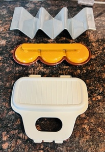lot 199 image: Lot of 3 - Taco StandSlider PressEgg Poacher