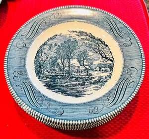 lot 217 image: Set of 6 - Currier &amp Ives The Old Grist Mill 10 Plates