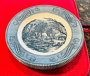 lot 218 image: Set of 4 - Currier &amp Ives The Old Grist Mill 10 Plates