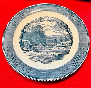 lot 227 image: Currier & Ives 12 Serving Plater