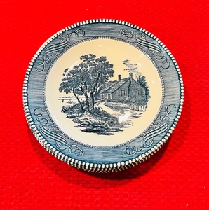 lot 228 image: Set of 6 - Currier & Ives Birthplace of Washington 6 14 Salad Plates