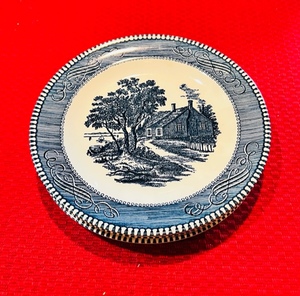 lot 229 image: Set of 4 - Currier & Ives Birthplace of Washington 6 14 Salad Plates