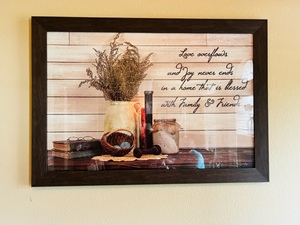 lot 255 image: Framed Susie Boyer Wall Hanging Decor - 40.5x 28.5