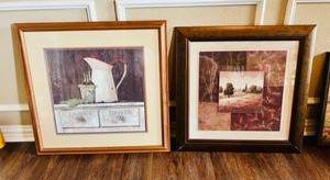 lot 256 image: Framed Wall Art by Viv 25x 24.75 and Arnie R. Fisk 27x 26