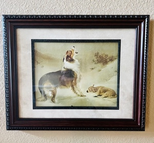 lot 261 image: Framed Famous 1950 Print 16x 13