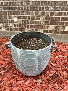 lot 282 image: Metal Planter Pot With Handles