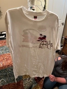 lot 238 image: Coca-Cola Shirt Signed by Jamal Anderson &amp Shawn Jefferson Super Bowl XXXIV 2000