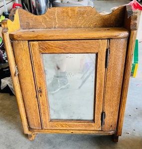 lot 342 image: Vintage Medicine Cabinet, Chalk Board Inside