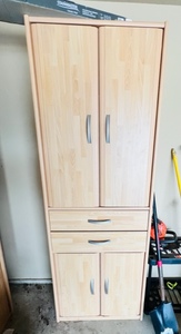 lot 349 image: Tall Wood Storage Shelves- Contents Not Included 96 H x 29.5 W x 14 D