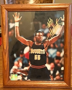 lot 370 image: NBA Certified Dikembe Mutombo Framed Autographed Photo