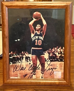 lot 373 image: NBA Certified Framed Walt Clyde Frazier Autographed Photo