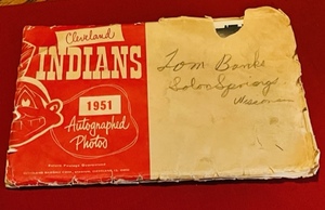 lot 377 image: 26 1951  Cleveland Indians Autographed Black & White Photos- Simulated Auto Pen