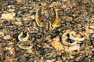 lot 405 image: Assorted Three Pairs Of Earrings