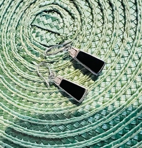 lot 415 image: .925 Sterling Silver Black Onyx Earrings