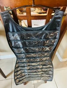 lot 432 image: Double Sided Hanging Jewelry Holder For Necklaces, Earrings Bracelets & Rings
