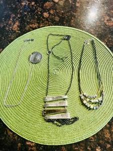 lot 437 image: Three silver Fashion Necklaces