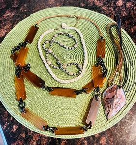 lot 439 image: Four Bohemian Style Necklaces