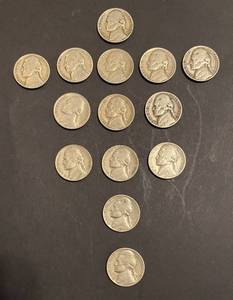 lot 19 image: 14 Count Nickles various years