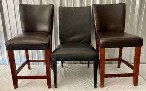 lot 43 image: Leather Chairs (3)