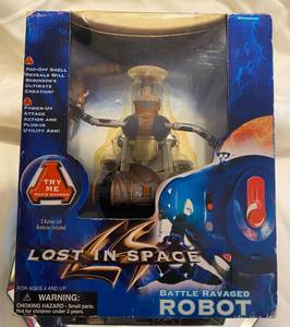 lot 106 image: Battle Ravaged Robot 1997 Lost In Space Trendmasters Action Figure unopened in package