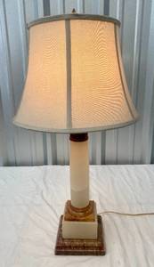 lot 160 image: Vintage Georgetown Style Lamp. Very Heavy, possibly Marble base