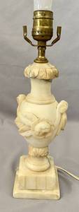lot 172 image: Vintage Alabaster Urn Lamp