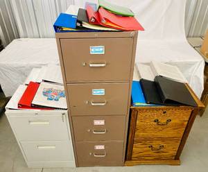 lot 183 image: FILING CABINETS AND BINDER