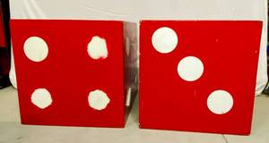 lot 219 image: Oversized Wooden Dice