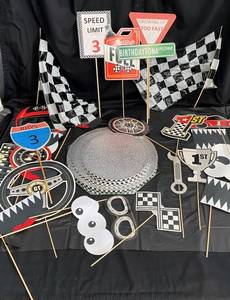 lot 72 image: Race Track Party Decorations
