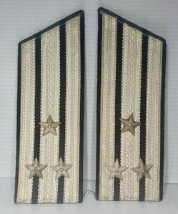 lot 21 image: Russian - Soviet Union - Navy White Shoulder Boards - Captain 1st Rank