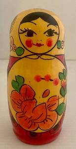 lot 26 image: Russian Matryoshka Hand Painted Nesting Dolls