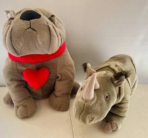 lot 58 image: Dan Dee Collectors Choice Bulldog Plush Fiesta 14 Standing Rhino Plush