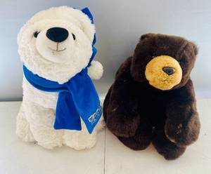 lot 59 image: The Polar Express Polar Bear Plush Bank of the West Floppy Lying Teddy Grizzly Bear Plush
