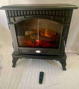 lot 79 image: Dimplex Traditional Black Electric Heater wremote DS5629 model B