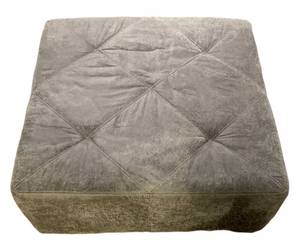 lot 120 image: Gray Ottoman 40 x 40 x 16