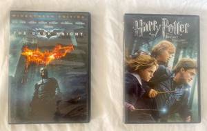 lot 133 image: The Dark Knight (Batman) Harry Potter and the Deathly Hallows Pt 1 DVDs