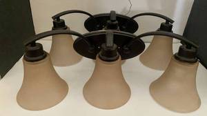 lot 109 image: 3 Light Monogamy Bronze Vanity Light fixtures (2)