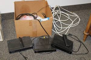 lot 24 image: Insignia and Magnavox Digital TV Converter Boxes, Cables and Remote