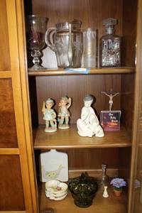lot 42 image: Home Dcor Glassware, Pottery, Bells, and Silver Plated on Brass narrow vase
