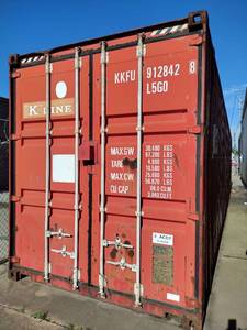 lot 2 image: 45 Conex Container Box with two wind turbines