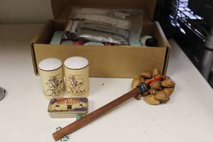 lot 209 image: Texas Salt and Pepper Shakers, Bath and Shower Soaps