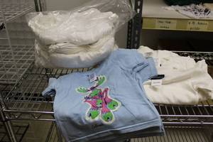 lot 224 image: NEW Kids T-Shirts Colorado Moose Design and Lots of Plain White (approx. 50) Size 6 Months