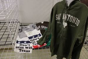 lot 236 image: NEW Adult Clothing  Size S - San Antonio Zipper Hoodie, Texas and Colorado T-Shirts, Plain Gray Tank Tops