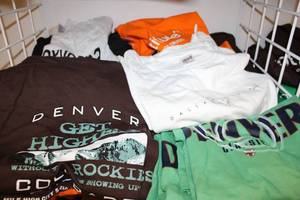 lot 244 image: NEW Adult Clothing  Size L - Colorado T-Shirts, Plain Gray Tank Tops, Dallas T-Shirt