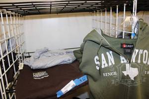 lot 246 image: NEW Adult Clothing  Size XL - San Antonio Zipper Hoodie, Colorado T-Shirts, Plain Gray Tank Tops