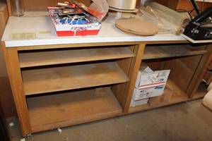 lot 302 image: Store Front Counter Storage Cabinet 94 X 30 X 46 (Just Shy of 8 Ft. Long)