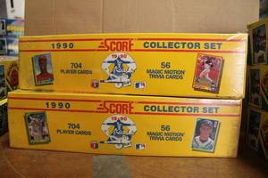 lot 333 image: Baseball Cards Score 1990 - 2 Boxes