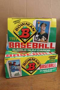 lot 335 image: Baseball Cards Bowman Bubble Gum Cards 1989 - 2 Boxes