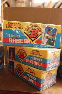 lot 342 image: Baseball Cards Bowman 1990 Complete Set - 3 Boxes