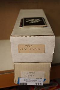 lot 375 image: Baseball Cards 1990-1991 Leaf Studio Cards - 2 Boxes